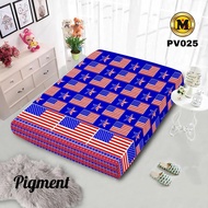 Sarung kasur busa resleting motif Kotak kotak / Aesthetic Korean Style Kain katun cina murah
