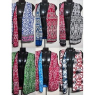 Vest Baju Burung Dua Belah Corak Borneo