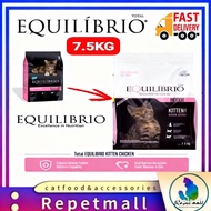 Equilibrio/EQ 7.5KG Original Pack( Kitten Indoor )Cat Dry Food/Makanan Kering Kucing 猫粮干粮Free Gift