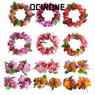 OCINONE 6PCS Hawaiian Wreath, Colorful Party Supplies Hawaiian Head Ring, Aloha Theme Costume Bracel