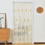 Velcro Fabric Door Curtain Anti-mosquito Screen Lace Door Curtain Living Room Bedroom Decorative Door Curtain