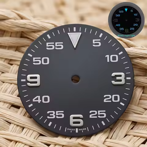 28.5mm/31mm Dial Fit NH35A/4R35 Automatic Movement BGW9 No LOGO Blue Night Light Watch Parts Accesso