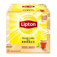 立顿（Lipton）茶叶2022年红茶安徽黄山黄牌精选茶水间下午茶双囊茶包2g*200包