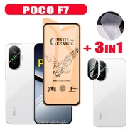 For Poco F7 Ceramic Frosted Soft Film Poco F7 Pro F7 Ultra Poco C71 C75 Screen Protector 3 in 1 Came