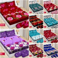 BONITA 3D DISPERSE FLOWER MOTIF BED SHEET Cadar Queen Cadar King Cadar Single Sarung Bantal