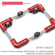 Motorcycle License Plate Holder Adjustable Number Bracket Frame Motorbike SPIRIT BEAST L8 Red