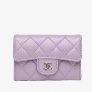 Chanel 薰衣草紫卡包 全新閒置配件塵袋盒子