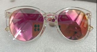透明圓框太陽眼鏡 粉色鏡片