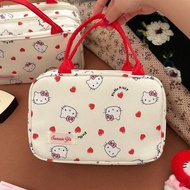 New Makeup Bag Kitty Cartoon Cute Cat Large Capacity Portable Travel Makeup Bag Beauty Daily Essenti