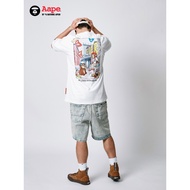 Aape Flagship Store Men's Clothing 25 Spring Summer Burger Ape-Man Legion Printed Loose Short-Sleeve