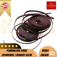 MERAH Cable Sleeve Cable Cable Sleeve/Braided Sleeve/ Cable Wrap (Red Black)
