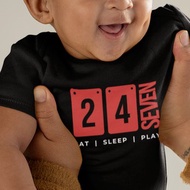 Romper Baby One Piece 24/7 Eat Sleep Play