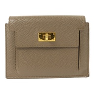 HERMES Epsom皮革Kelly Pocket錢包Etain