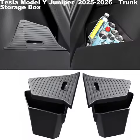 Trunk Storage Containers Model Y Juniper trunk Side Storage Box for Tesla Model Y Juniper Interior A