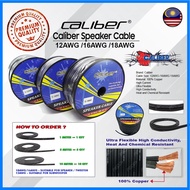 CALIBER 12AWG / 16AWG / 18AWG Speaker Cable (1 Meter = 1 Qty) 100% Cooper