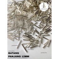 12MM Silver Bar Sequins // Silver (1 Ounce)