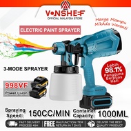 Electric Cordless Spray Gun 1000ML Portable Paint Sprayer Household Paint Sprayer Flow Control Woodw