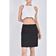 ((L) g2000 Split Black Skirt Second-Hand Clothes