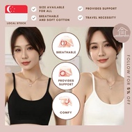 [SG STOCKS] Disposable Padded Bra, Sterilized Cotton Bra for Travel use, Soft & Comfortable, Travel 