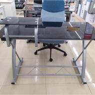 Terbaru Hazel Meja Kerja Dan Komputer Kaca Tempered Glass Informa 100% Ori