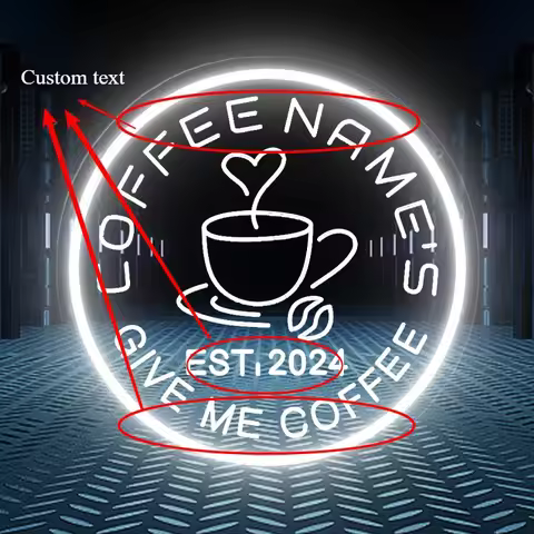 Custom Coffee Neon Sign Coffee Shop Decoration LED Neon Light For Coffee Bar Cafeteria Beverage Shop