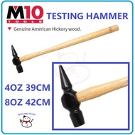 M10 TESTING HAMMER 4OZ 8OZ LONG HICKORY WOOD TESTING HAMMER TUKUL PANJANG KAYU HICKORY PEMEGANG KUTU