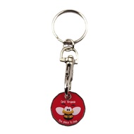 Metal Coin Trolley Token Keychain Polygonal Token Chain Metal Coin Keychain European Supermarket Tro