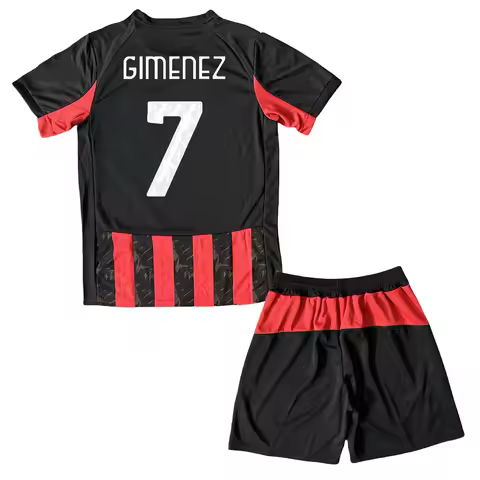 25-26 Mens/Kids New Activewear ACM Soccer #7 Gimenez Jerseys Fashion Sports T-Shirt Black