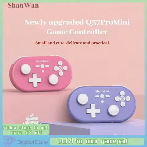 Newly Shanwan Upgraded Q37pro Mini Gamepad Portable Wireless Bluetooth Dual Joystick Android Emulato
