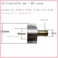 G1/4 G3/8 9x1.5mm Gun Pot Connector Spray Paint Tank Upper Pot Lower Pot Pneumatic Paint F75 Accesso