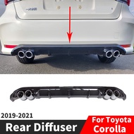 Body Kit Decoration Rear Bumper Diffuser Lip Carbon Fiber Rear Diffuser Protector Spoiler Trim For Toyota Corolla 2019 2020 2021
