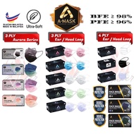 A Mask 4 Ply 3 Ply / Ear Loop / Head Loop / Hijab / Adult Disposable Face Mask
