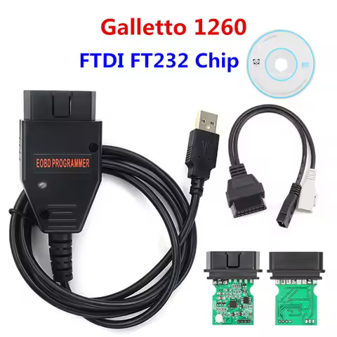 Galletto 1260 ECU Chip Tuning Tool OBD2 Car Diagnotic Tools FTDI Chip ECU Flasher Programmer Read&Wr