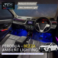 TCS perodua bezza 2020-2025 19in1 car oem smart rgb ambient light interior atmosphere led accessorie