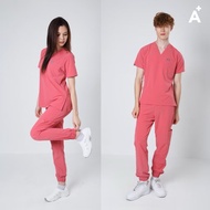 Arfi Scrub Jogger สี Calypso Coral เเบบขาจั๊ม (เฉพาะเสื้อเฉพาะกางเกง) ชุดสครับทางการเเพทย์ ป้องกันเเ