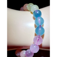 #B79 100% Natural Multicolor Translucent Morganite Bracelet 10mm