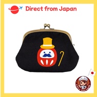 【Direct from Japan】[inokichi] inokichi Parent-and-Child Kiss-Lock Purse "Daruma Magic Black" Daruma 
