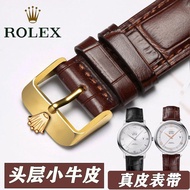 Rolex watch strap Genuine Leather Original Daytona Diary Type Cowhide Pin Buckle Bracelet Male 19 20 21 22
