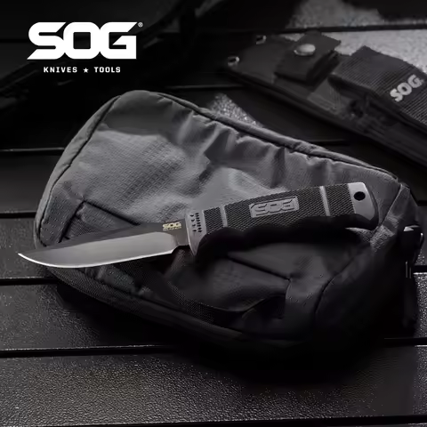 SOG Seal PUP Elite Fixed Blade Knife Professional Outdoor Survival Fishing Camping Knives, Portable