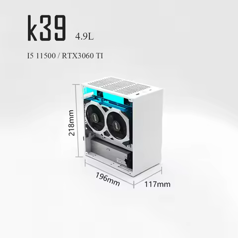 PC Game Case HTPC ITX MINI Safe Cabinet SPCC Computer Frame For 2070 3060TI i5 11500 i7 8700 With Fl