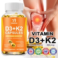 Vitamin D3 K2 Supplement, Non-Gmo, For Bone, Teeth, Immune & Heart Health, For Women & Men, 120 Caps