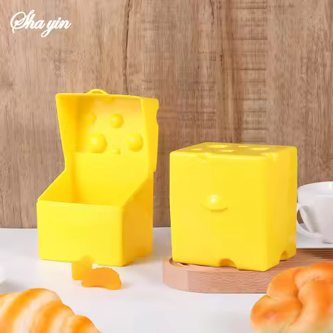 Clamshell Cheese Box, Household Kitchen Crisper, Butter, Cheese, Cheese Packaging Storage Box, Refri