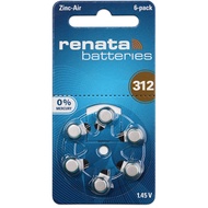 Renata Zinc Air Hearing Aid Battery A10 / A13 / A312 / A675 / PR70 / PR48 / PR41 / PR44 305 mAh 1.45