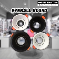 Nordic Lighting Universal Eyeball Casing Set With GU10 Lamp Holder Spotlight Case Downlight Black/White (R01-FT05-PD01)