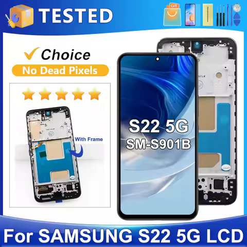 S22 For Samsung Tested For S22 5G S901B S901U S901W S901N S901E LCD Display Touch Screen Digitizer A