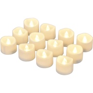 eLander LED Tea Lights Flameless Candle with Timer, 6 Hours on and 18 Hours Off, 1.4 x 1.3 Inch, War