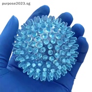 Purp Spiky Ball Hollow Soft Transparent Strength Recovery Exercise Stress Relief Massage Ball For Ha