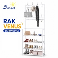 Clothes Rack Shoe Rack Stacking Stand Hanger Hat Bag Hanging Size 48 x 20 x 142 CM