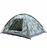 全城熱賣 - 戶外單層手動帳篷（迷彩）【3-4人】