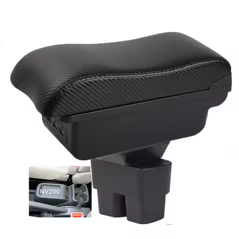 Nissan NV200 Evalia Armrest box central console storage case driver elbow support carbon fibre